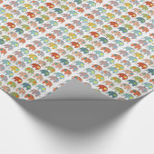 Geweldige schattige trendy circus Indische olifant Cadeaupapier (Hoek)