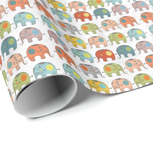 Geweldige schattige trendy circus Indische olifant Cadeaupapier (Rol Hoek)