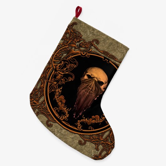 Geweldige schedel grote kerstsok (Voorkant (Hangend))