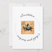 Geweldige schedel met vleugels en kraai kaart (Achterkant)