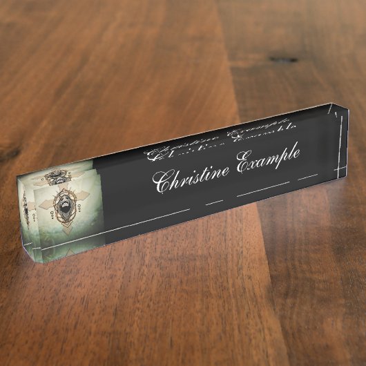 Geweldige schedel naambordje (Zijkant)