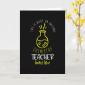 Geweldige scheikunde leraar Funny Sayings School Kaart (Gele Bloem)