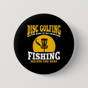 Geweldige schijfgolf en Gevist cadeau Ronde Button 5,7 Cm