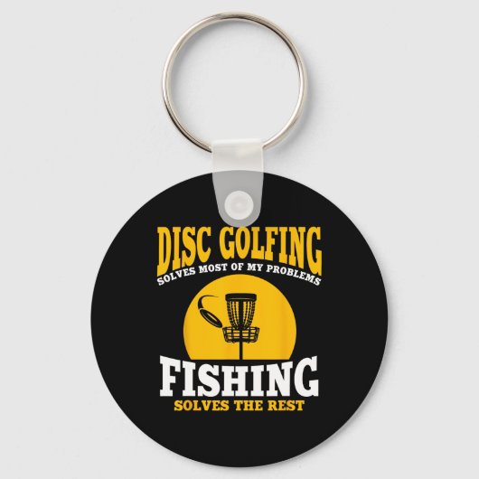 Geweldige schijfgolf en Gevist cadeau Sleutelhanger (Voorkant)