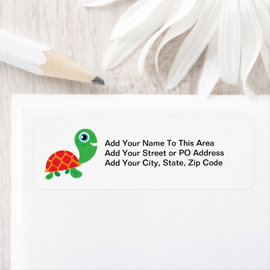 Geweldige Schildpad Etiket (Insitu)