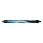 Geweldige schildpad met fee en vogels zwarte inkt pen (Achterkant)