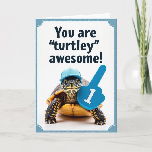 Geweldige Schildpad Vaderdag Kaart (Voorkant)