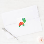 Geweldige schildpad vierkante sticker (Envelop)