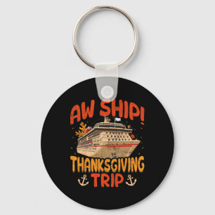 Geweldige schip Thanksgiving reis cruiseschip herf Sleutelhanger