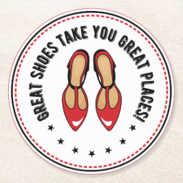 Geweldige schokken nemen jullie grote plekken mee ronde kartonnen onderzetter