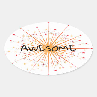 Geweldige schoolsticker ovale sticker