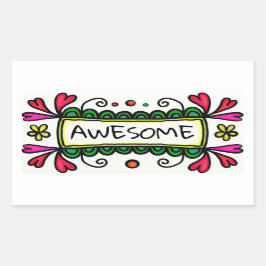 Geweldige schoolsticker rechthoekige sticker