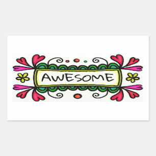 Geweldige schoolsticker rechthoekige sticker