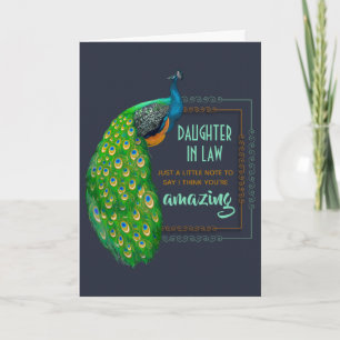 Geweldige schoondochter Pauw Moederdag kaart