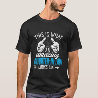 Geweldige schoondochter vader schoonmoeder t-shirt