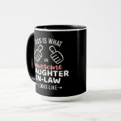 Geweldige schoondochter van schoonmoeder mok (Voorkant links)