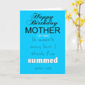 geweldige schoonmoeder jarig kaart (Gele Bloem)