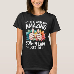 Geweldige schoonzoon cadeau grappige vader echtgen t-shirt