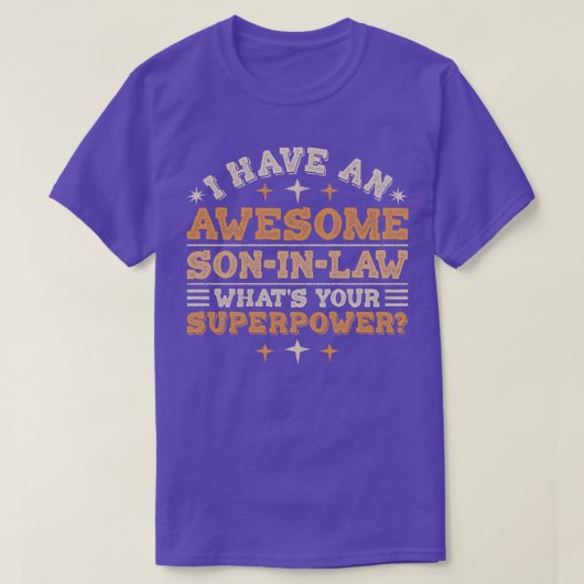 Geweldige schoonzoon Superpower T-shirt (Design voorkant)