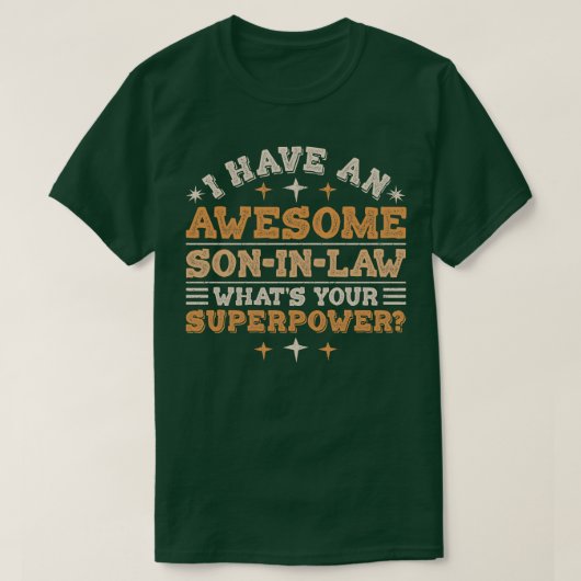 Geweldige schoonzoon Superpower T-shirt (Design voorkant)