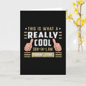 Geweldige schoonzoon zoon beste trotse cadeau-idee kaart (Gele Bloem)