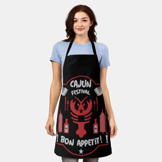 Geweldige Schort Cajun Cook (Gedragen)