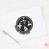 Geweldige Science Club Stickers! Ronde Sticker (Envelop)