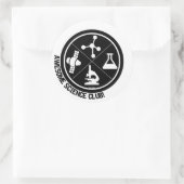 Geweldige Science Club Stickers! Ronde Sticker (Tas)