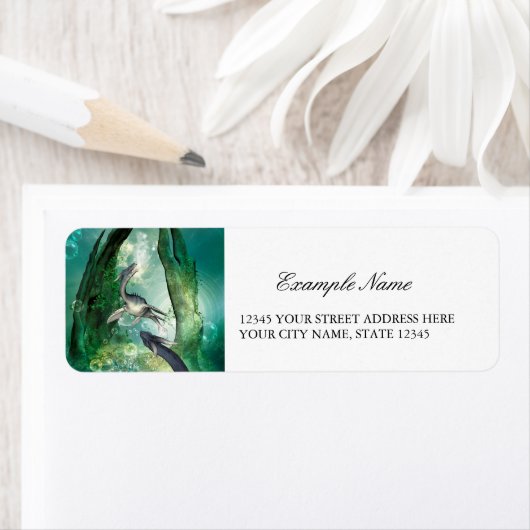 Geweldige seadragon etiket (Insitu)