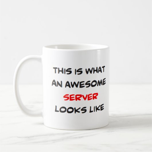 geweldige server koffiemok (Links)