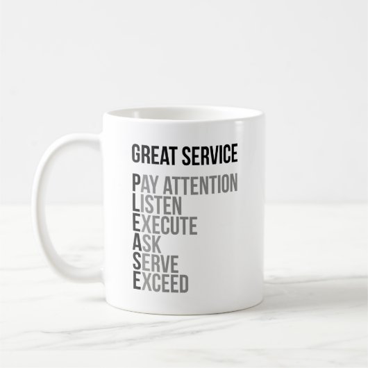 Geweldige service koffiemok (Links)