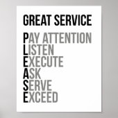 Geweldige service poster (Voorkant)