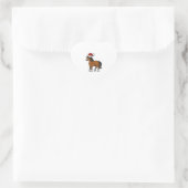 Geweldige Shirt voor kerstmis Hart Sticker (Tas)