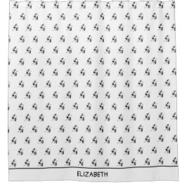 Geweldige silhouet, Inspirerend dansers Douchegordijn