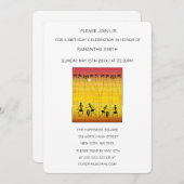 Geweldige Silhouette Dancers Verjaardagsuitnodigin Kaart (Voorkant / Achterkant)