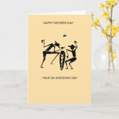 Geweldige Silhouette Dansers Vaderdag  Kaart (Gele Bloem)