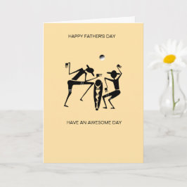 Geweldige Silhouette Dansers Vaderdag Kaart