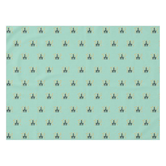 Geweldige Silhouette drumspeler Pattern Tablecloth Tafelkleed (Voorkant (Horizontaal))