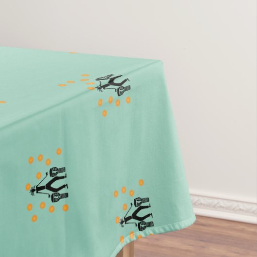 Geweldige Silhouette drumspeler Pattern Tablecloth Tafelkleed (Voorbeeld)