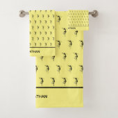 Geweldige Silhouette Voetballer Bad Handdoek (Insitu)