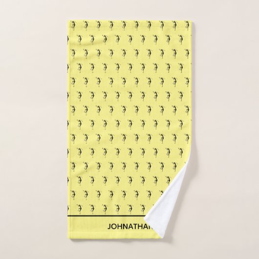 Geweldige Silhouette Voetballer Bad Handdoek (Handdoek)