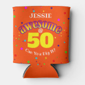 GEWELDIGE Sinaasappel 50E VERJAARDAG Blikjeskoeler (Voorkant)