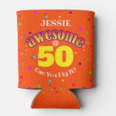 GEWELDIGE Sinaasappel 50E VERJAARDAG Blikjeskoeler (Achterkant)