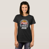 Geweldige sinds 14 jaar augustus 2008 t-shirt (Voorkant volledig)