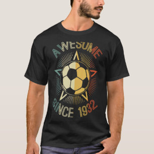 Geweldige sinds 1932 Voetbal Verjaardag Retro Team T-shirt