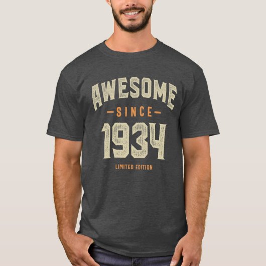 Geweldige sinds 1934 - 88ste verjaardag Retro Clas T-shirt (Voorkant)