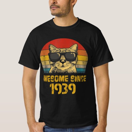 Geweldige sinds 1939: Verlichtingskat van 1939 T-shirt (Voorkant)