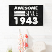 Geweldige sinds 1943 80e verjaardag spandoek (Insitu)