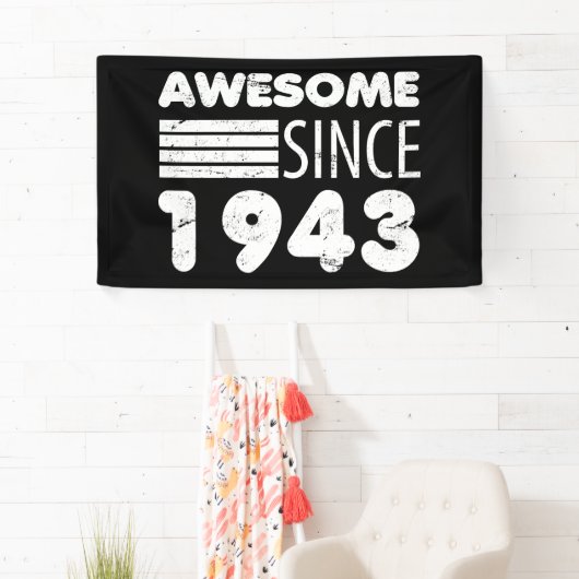 Geweldige sinds 1943 80e verjaardag spandoek (Insitu)