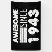 Geweldige sinds 1943 80e verjaardag spandoek (Verticaal)